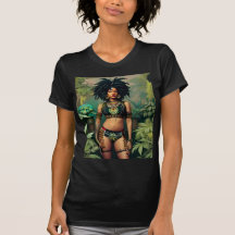 Dreadlock Queen Cheeba Black T-Shirt