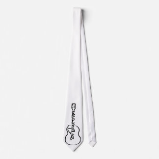 Dreadnaughts Abstract Acoustic Guitar Logo Tie