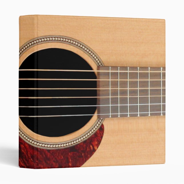Dreadnought Acoustic 6-String Guitar 3 Ring Binder (Front/Spine)
