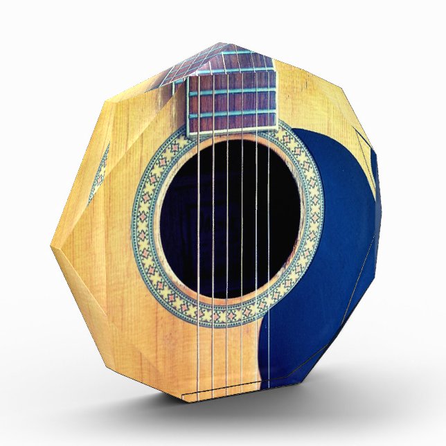 Dreadnought Acoustic 6-String Guitar Artist Design Acrylic Award (Left)