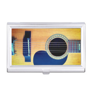 Dreadnought Acoustic 6-String Guitar Artist Design Business Card Case