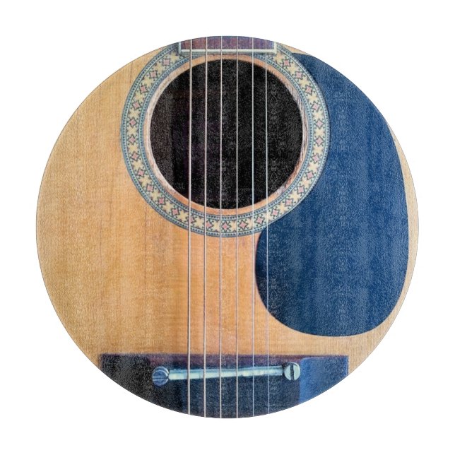 Dreadnought Acoustic 6-String Guitar Artist Design Cutting Board (Front)