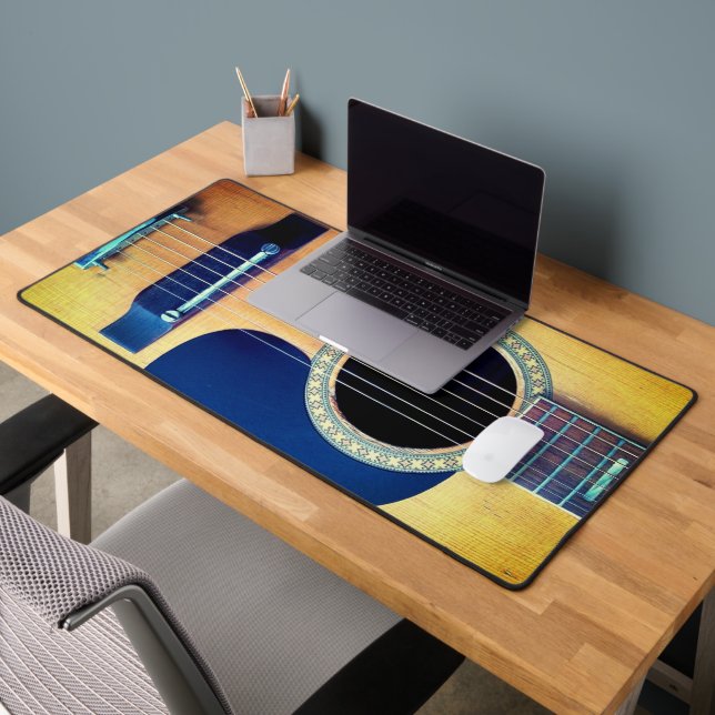 Dreadnought Acoustic 6-String Guitar Artist Design Desk Mat (Office 2)