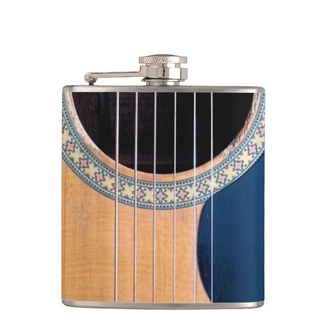 Dreadnought Acoustic 6-String Guitar Artist Design Flask (Front)