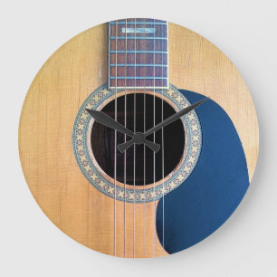 Dreadnought Acoustic 6-String Guitar Artist Design Large Clock