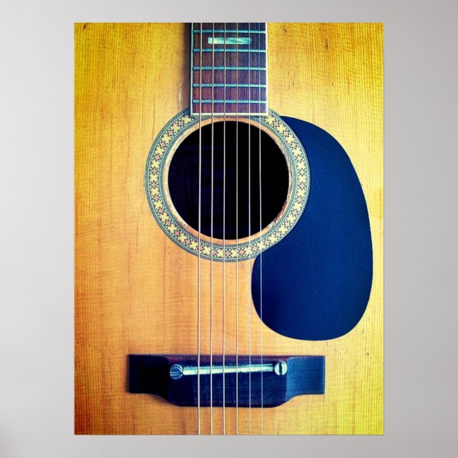 Dreadnought Acoustic 6-String Guitar Artist Design Poster (Front)