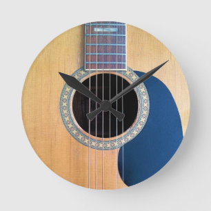 Dreadnought Acoustic 6-String Guitar Artist Design Round Clock