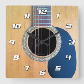 Dreadnought Acoustic 6-String Guitar Artist Design Square Wall Clock