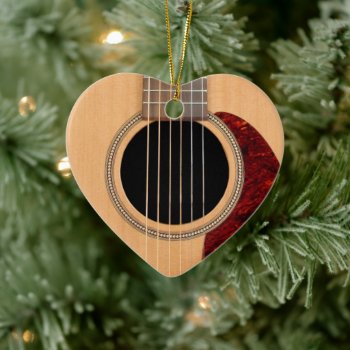 Dreadnought Acoustic 6 String Guitar Ceramic Ornament by FlowstoneGraphics at Zazzle