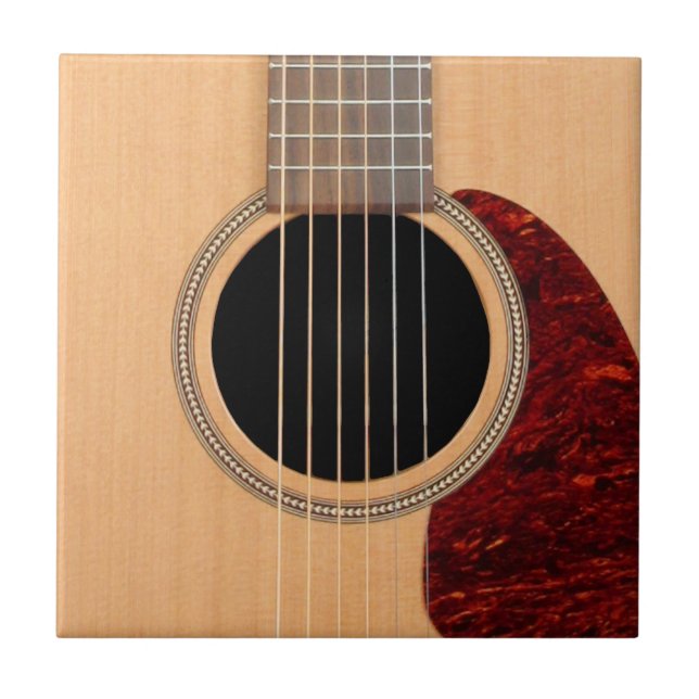 Dreadnought Acoustic 6-String Guitar Ceramic Tile (Front)