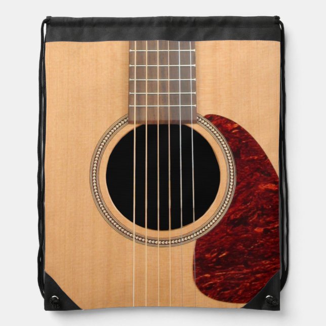 Dreadnought Acoustic 6 String Guitar Drawstring Bag (Front)