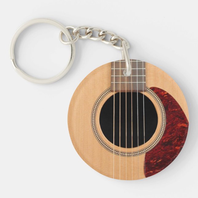 Dreadnought Acoustic 6-String Guitar Keychain (Front)