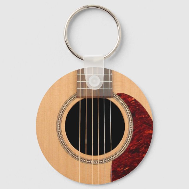 Dreadnought Acoustic 6-String Guitar Keychain (Front)