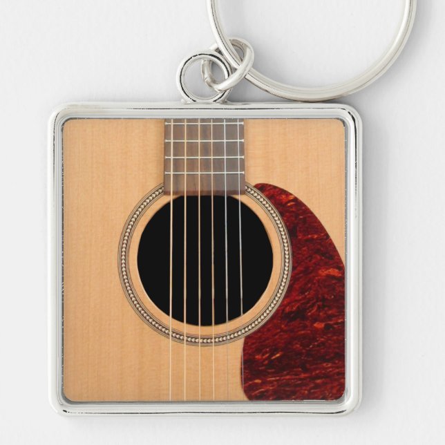 Dreadnought Acoustic 6-String Guitar Keychain (Front)