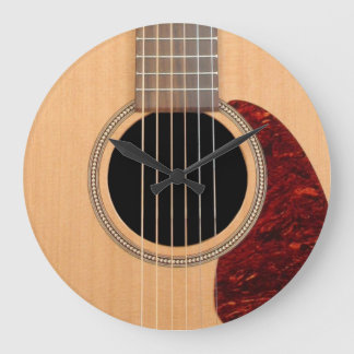 Dreadnought Acoustic 6-String Guitar Large Clock