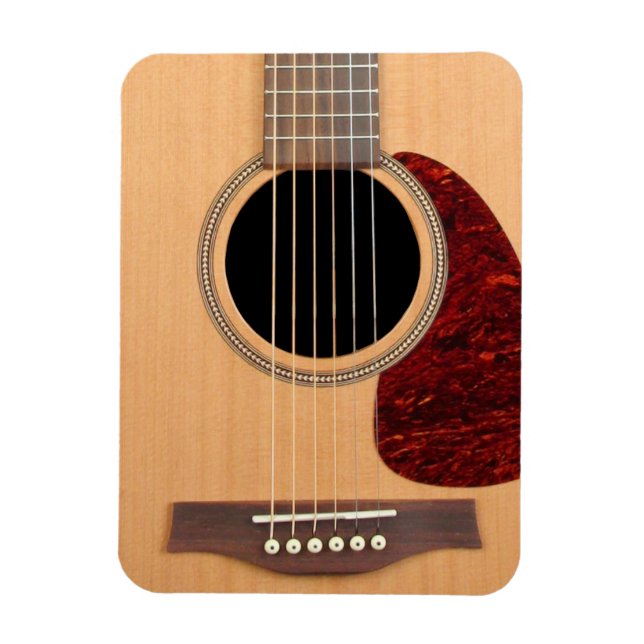 Dreadnought Acoustic 6-String Guitar Magnet (Vertical)