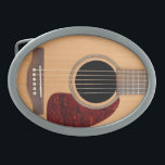 Dreadnought Acoustic 6 String Guitar Oval Belt Buckle<br><div class="desc">Looking for acoustic guitar themed gifts? These guitar gifts are perfect gifts for guitar players. Dreadnought Acoustic 6 String Guitar</div>