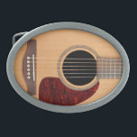 Dreadnought Acoustic 6 String Guitar Oval Belt Buckle<br><div class="desc">Looking for acoustic guitar themed gifts? These guitar gifts are perfect gifts for guitar players. Dreadnought Acoustic 6 String Guitar</div>