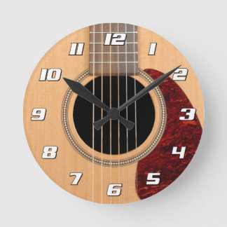 Dreadnought Acoustic 6-String Guitar Round Clock
