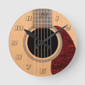Dreadnought Acoustic 6-String Guitar Round Clock