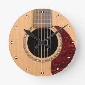 Dreadnought Acoustic 6-String Guitar Round Clock
