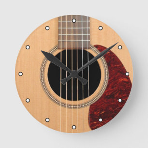 Dreadnought Acoustic 6-String Guitar Round Clock