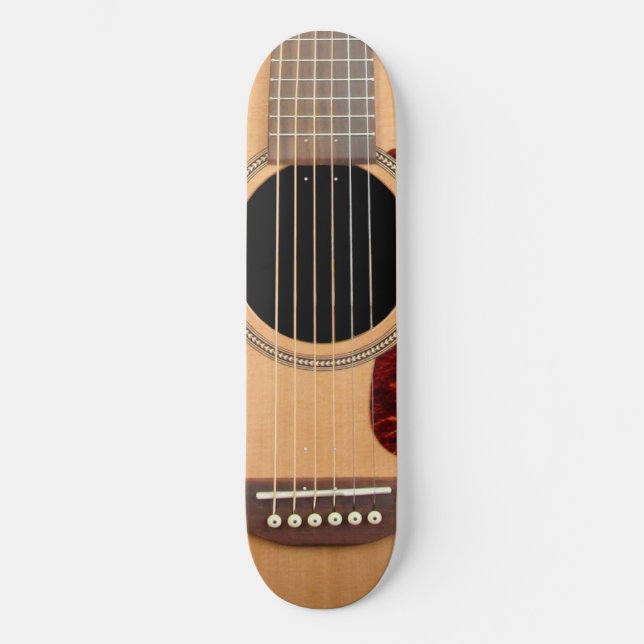 Dreadnought Acoustic 6-String Guitar Skateboard Deck (Front)