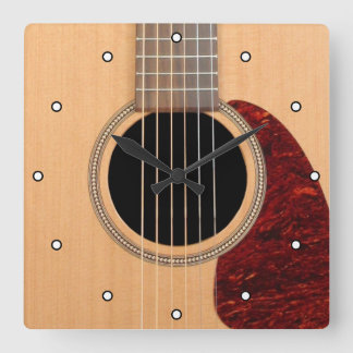 Dreadnought Acoustic 6-String Guitar Square Wall Clock