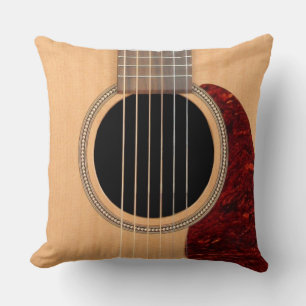 Dreadnought Acoustic 6 String Guitar Throw Pillow