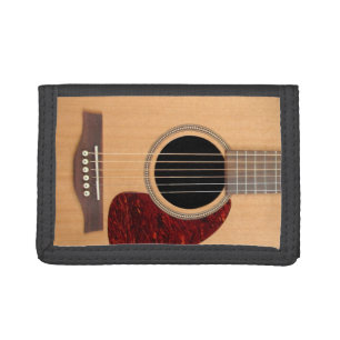 Dreadnought Acoustic 6-String Guitar Tri-fold Wallet