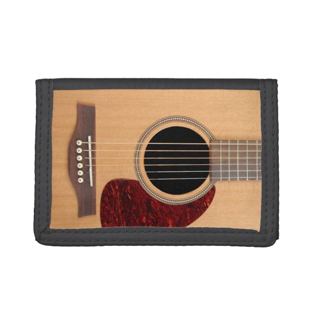 Dreadnought Acoustic 6-String Guitar Tri-fold Wallet (Front)