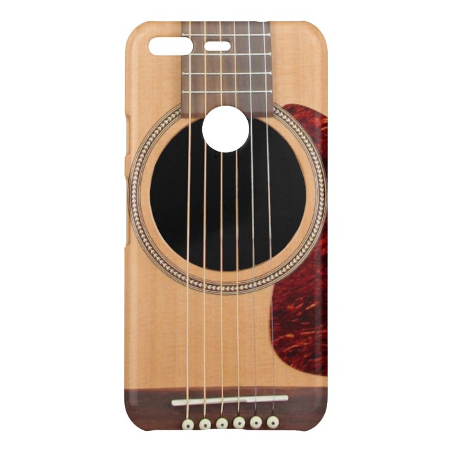 Dreadnought Acoustic 6-String Guitar Uncommon Google Pixel Case (Back)