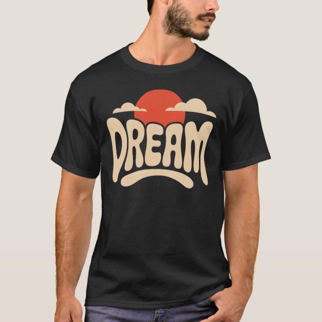 Dream Aesthetic Typography T-Shirt with Sunset (Front)