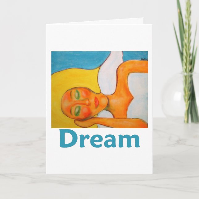 Dream Angel Art Holiday Greeting Card (Front)