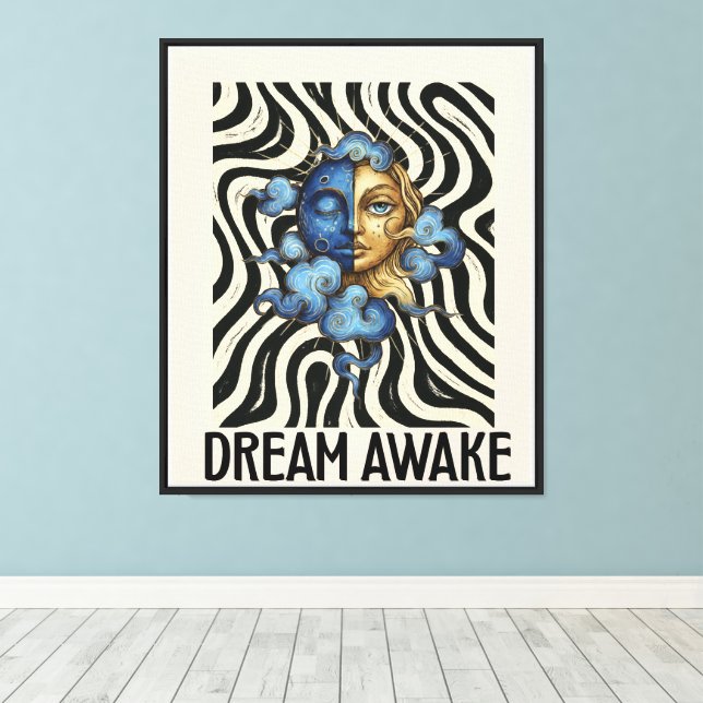 DREAM AWAKE (duality)  Stretched Canvas Pint (Insitu(Wood Floor))