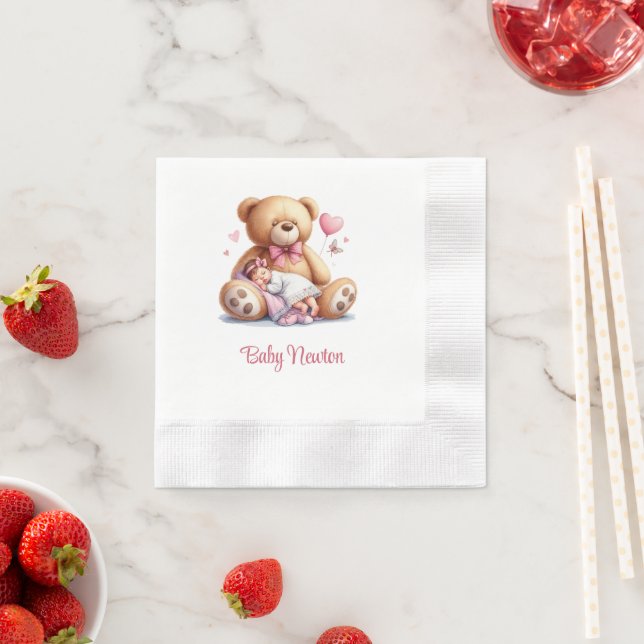 Dream Baby Bear Girl Napkins (Insitu)