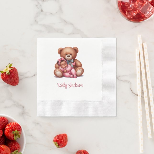 Dream Baby Bear Girl Napkins (Insitu)