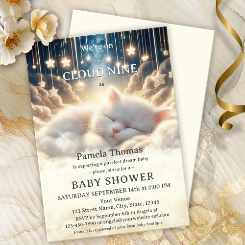 Dream Baby Cloud Nine Baby Shower  Invitation