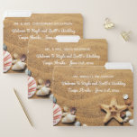 Dream Beach Destination Wedding Welcome Guests File Folder<br><div class="desc">Welcome your wedding guests to your dream beach destination wedding with these beach sand and seashell inspired file folders. Wedding file folders can welcome your guests to your activities. Add wedding time schedules,  maps,  and other wedding information in these wedding file folders to make your guests stay memorable.</div>