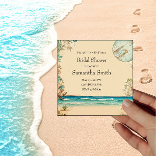 Dream Beach Themed Wedding Bridal Shower Invitation