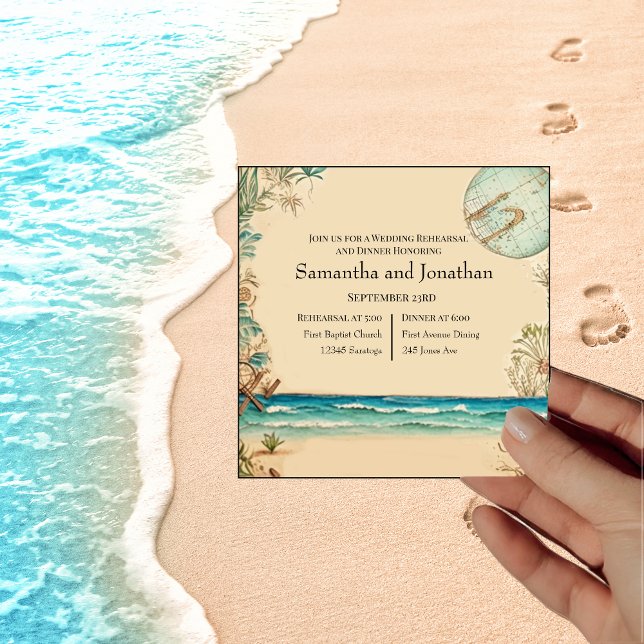 Dream beach themed wedding  invitation (Creator Uploaded)