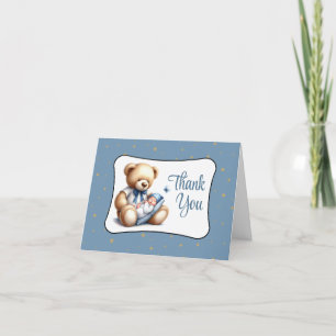 Dream Bear Baby Shower Letterpress Thank You Card
