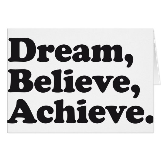 Dream Believe Achieve Cards (Front Horizontal)