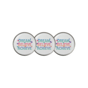 Dream, Believe, Achieve - Motivational Butterfly Golf Ball Marker