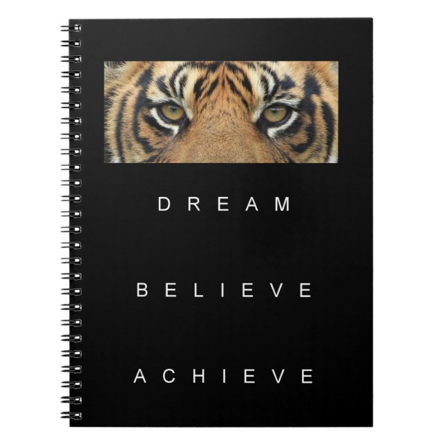 Dream Believe Achieve Motivational Inspirational Notebook (Front)