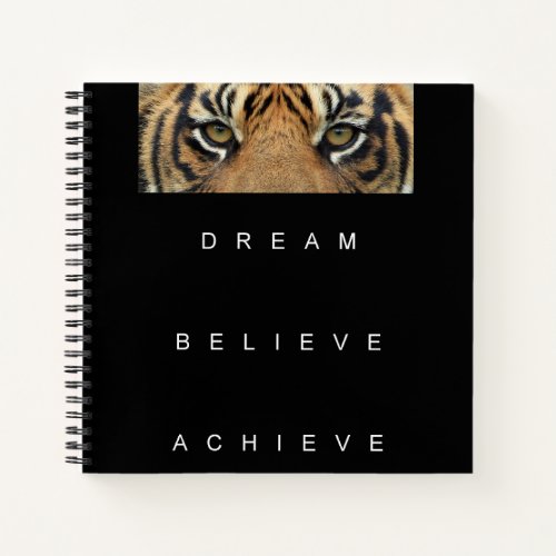 Dream Believe Achieve Motivational Quote Elegant Notebook