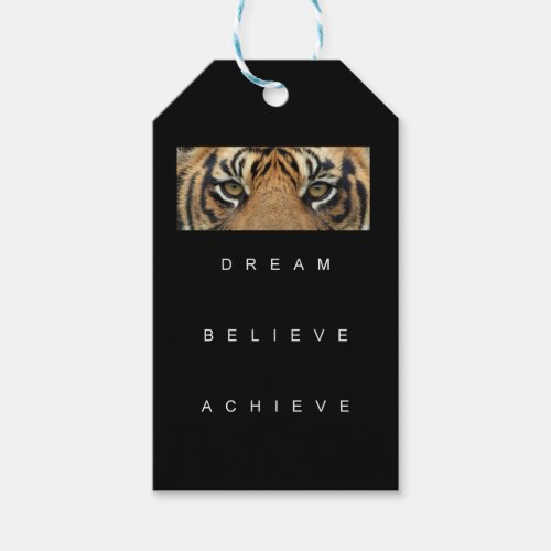 dream believe achieve motivational quote gift tags