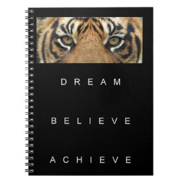 dream believe achieve motivational quote notebook