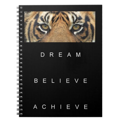 dream believe achieve motivational quote notebook