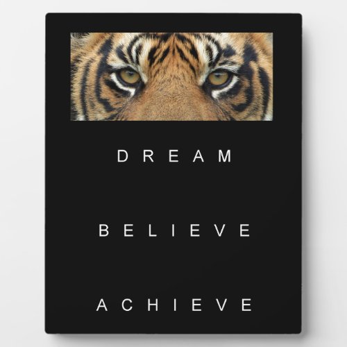 dream believe achieve motivational quote plaque